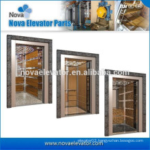 Etching Mirror Stainless Steel Extravagant 6 Person Passenger Lift Cabin